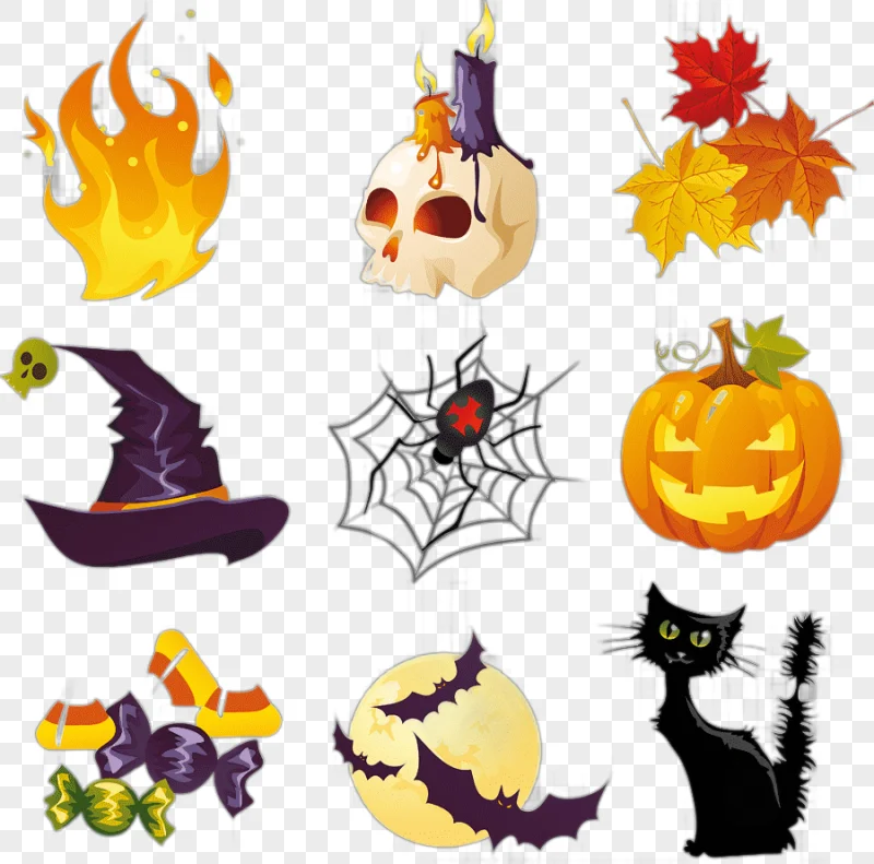png clipart assorted halloween illustrations halloween halloween s collection happy halloween flower