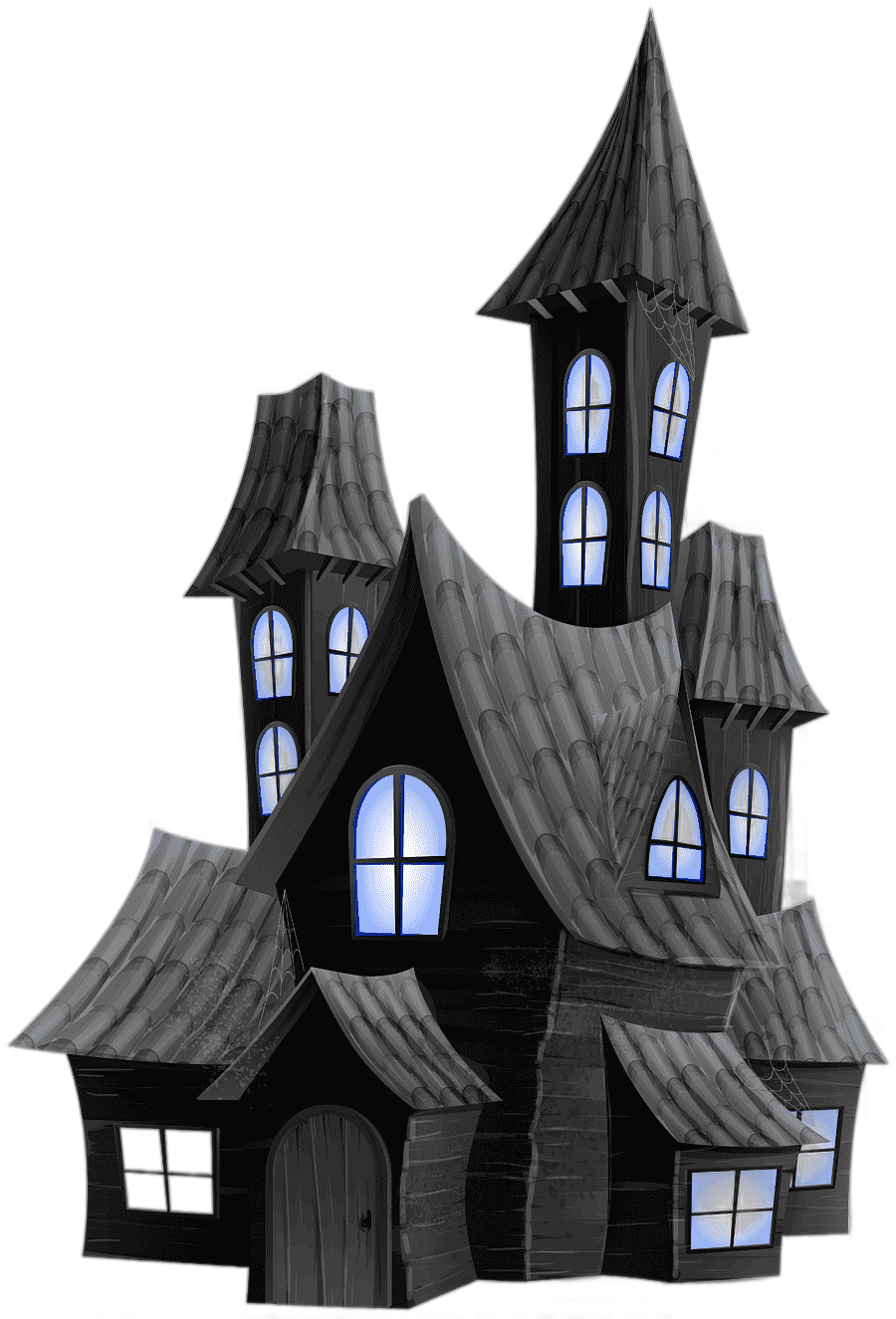 png clipart black and grey castle illustration halloween ghost halloween scary house happy halloween building