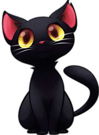 png clipart black cat illustration black cat kitten cartoon black cat hd mammal animals thumbnail