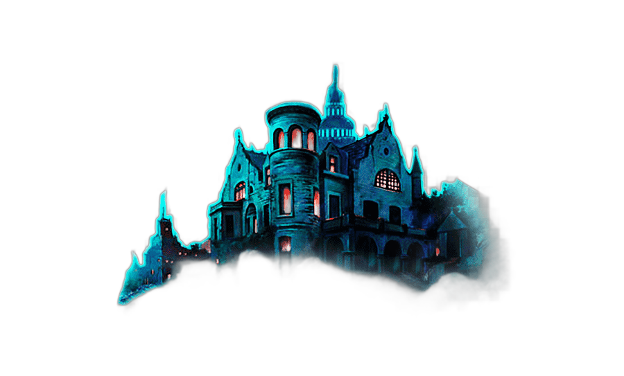 png clipart blue castle halloween halloween horror haunted house happy halloween poster