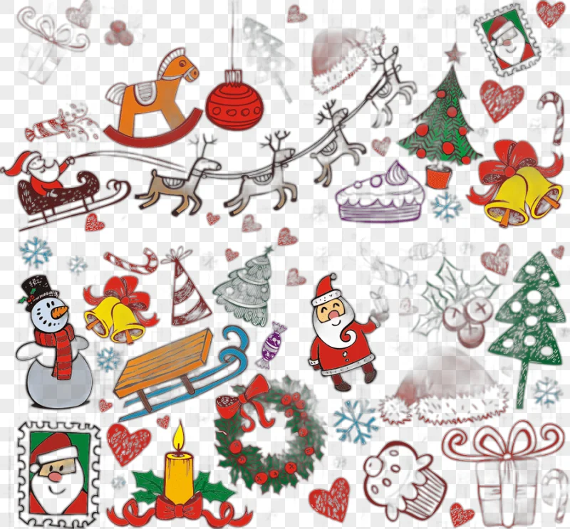 png clipart christmas theme decor illustration santa claus christmas gift creative christmas food holidays