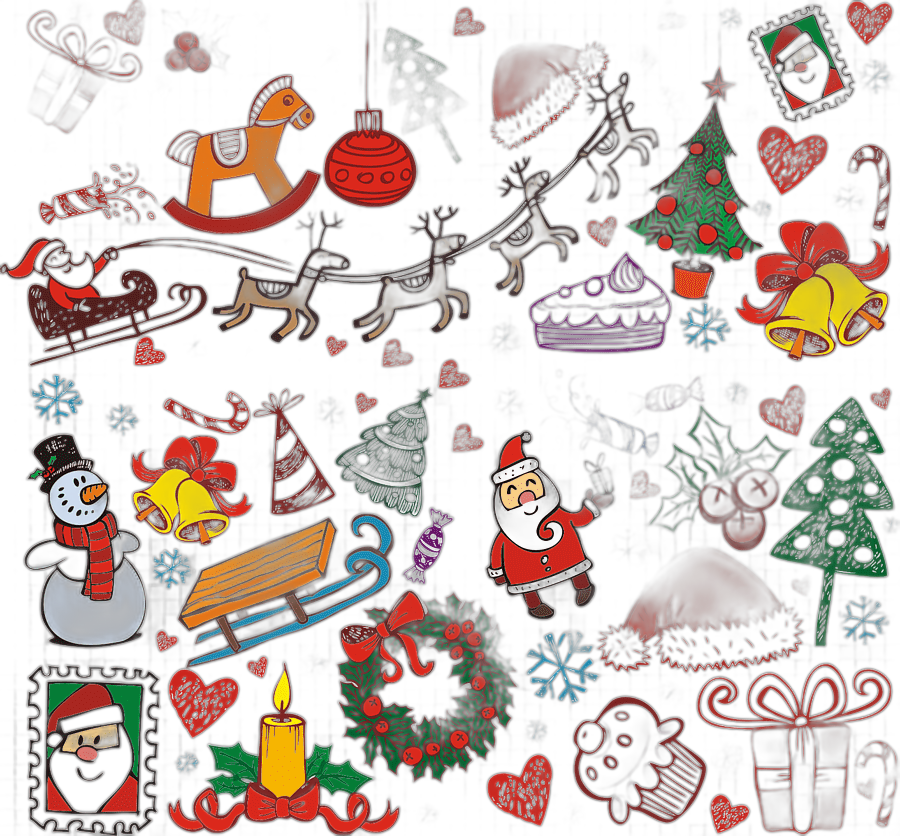 png clipart christmas theme decor illustration santa claus christmas gift creative christmas food holidays