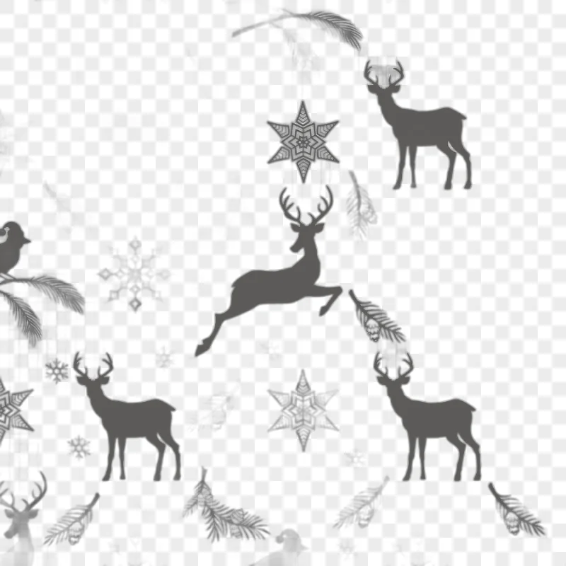 png clipart christmas theme gray christmas element background antler other