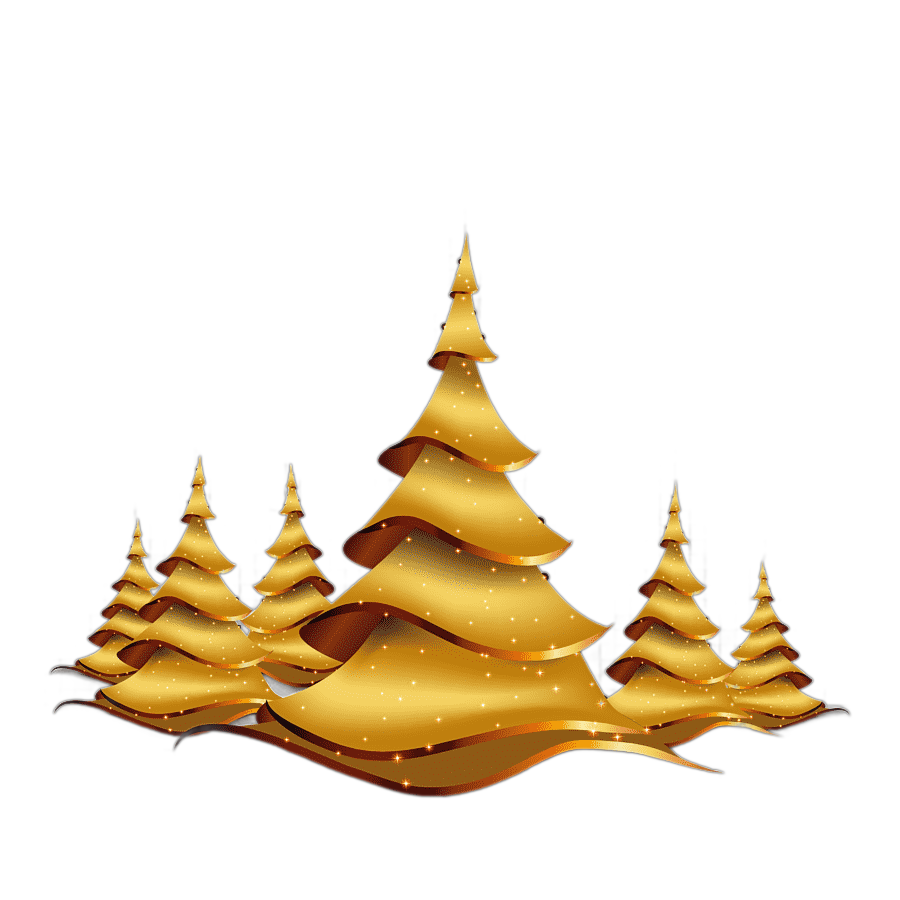 png clipart christmas tree christmas card golden sparkling christmas tree golden frame holidays