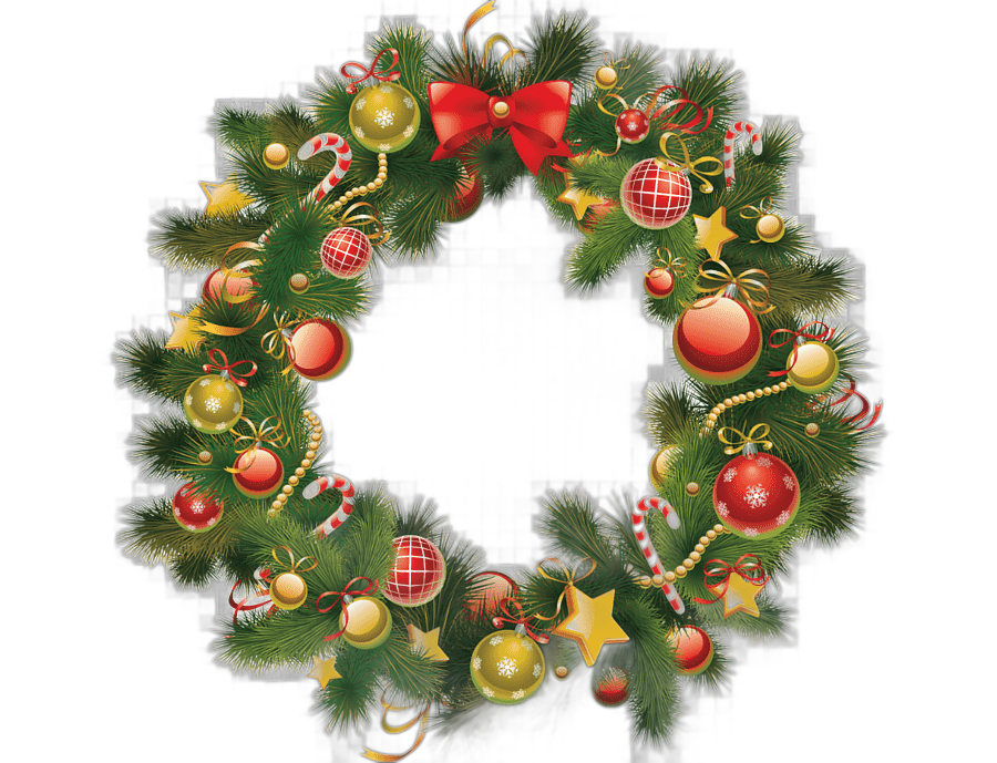 png clipart christmas wreath cdr ribbon