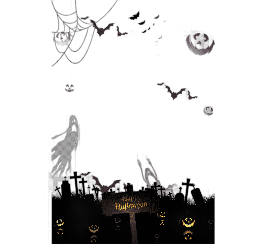 png clipart ghost and bats during full moon illustration halloween party halloween night happy halloween text