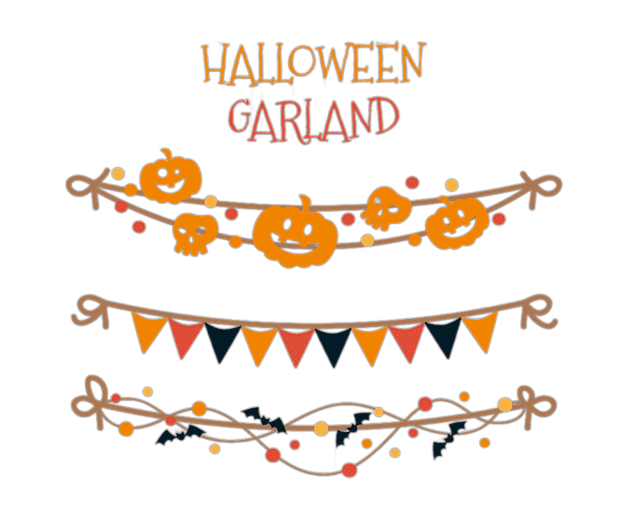 png clipart halloween garland illustration halloween garland halloween pull flag happy halloween food
