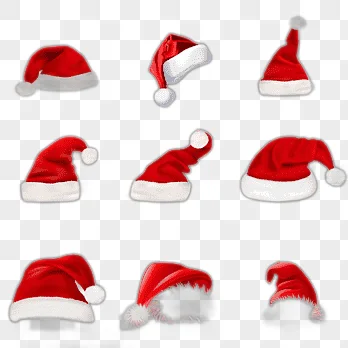 png clipart nine christmas hats santa claus christmas christmas hats hat christmas decoration thumbnail