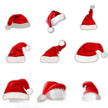 png clipart nine christmas hats santa claus christmas christmas hats hat christmas decoration thumbnail