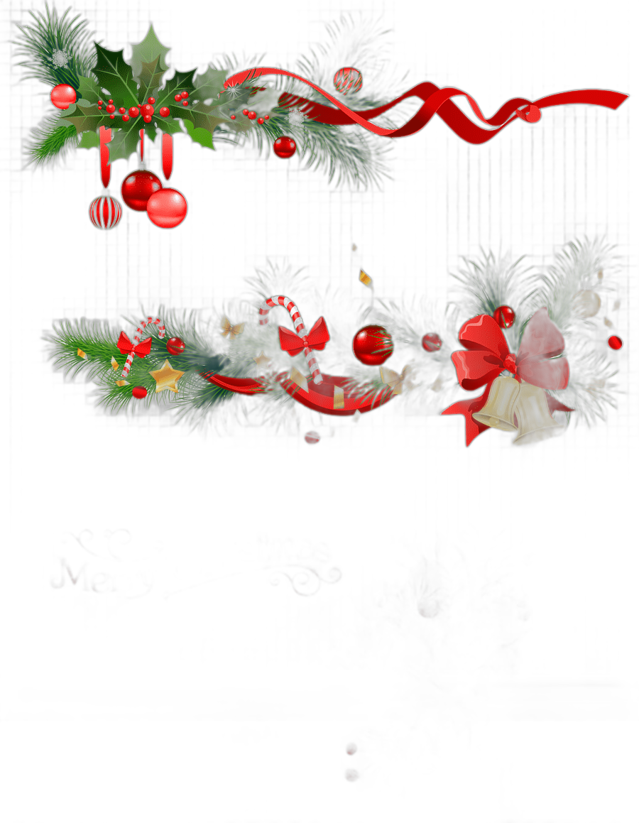 png clipart red and green ribbons illustration christmas decoration candy cane christmas tree christmas bells and pine branches flower arranging leaf