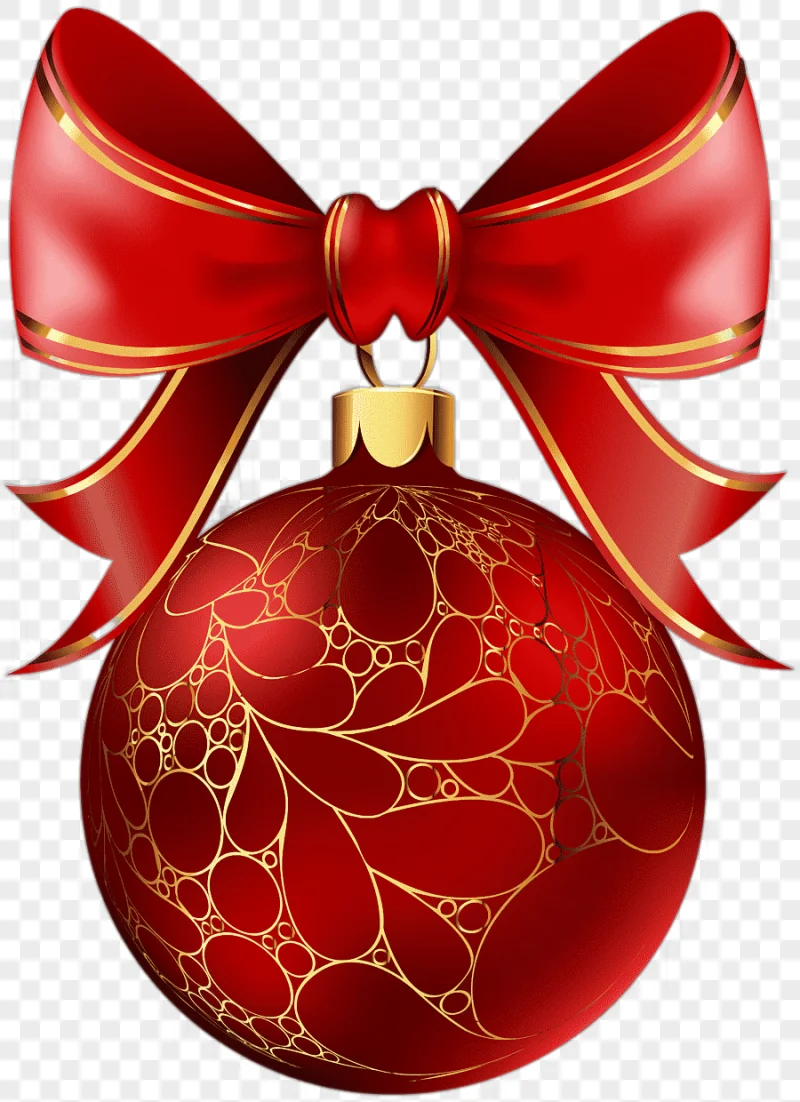 png clipart red bow with christmas ball illustration christmas day christmas ornament christmas decoration christmas ball red new year snowflake