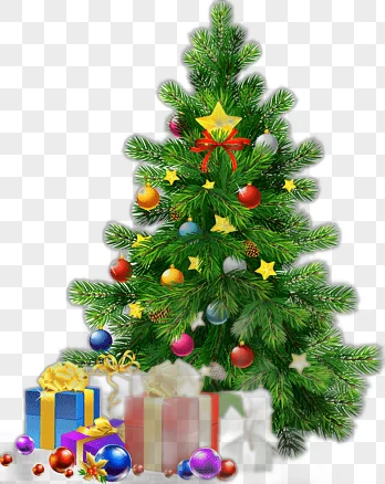 png clipart santa claus christmas day christmas tree large christmas tree with gifts christmas tee and gift decor christmas decoration thumbnail