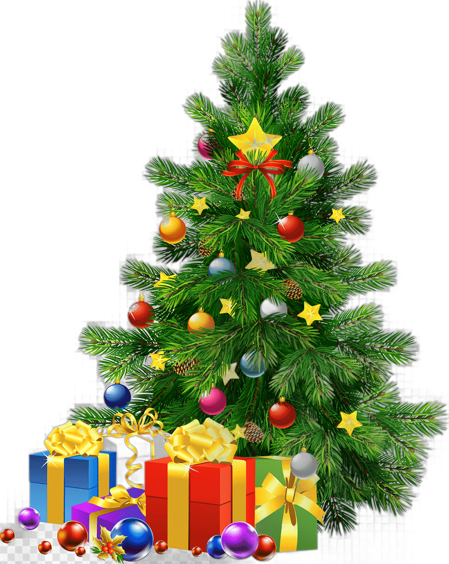 png clipart santa claus christmas day christmas tree large christmas tree with gifts christmas tee and gift decor christmas decoration