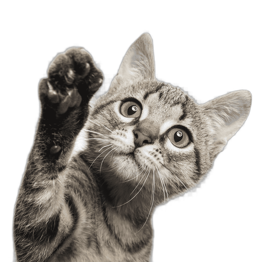 png clipart the waving cat cats paw cat
