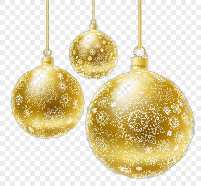 png clipart three golden bauble balls christmas ornament christmas decoration christmas tree creative christmas festive elements christmas background