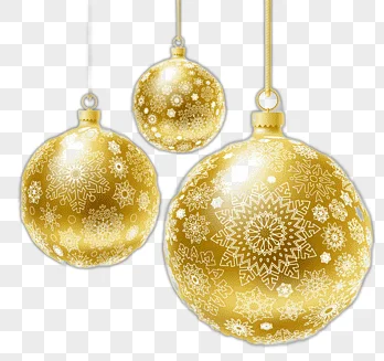png clipart three golden bauble balls christmas ornament christmas decoration christmas tree creative christmas festive elements christmas background thumbnail