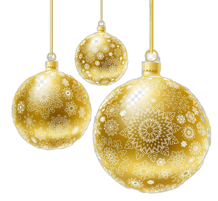 png clipart three golden bauble balls christmas ornament christmas decoration christmas tree creative christmas festive elements christmas background