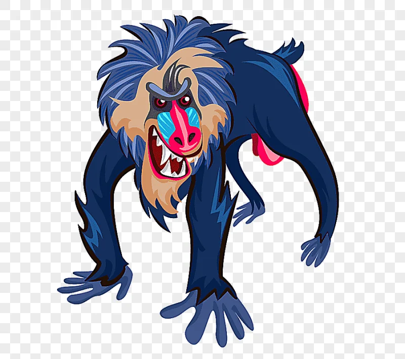 png clipart africa wildebeest mandrill gorilla baboons grimace orangutan mammal animals
