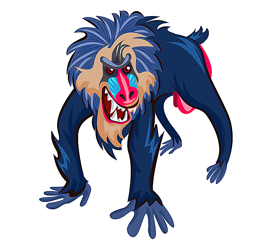 png clipart africa wildebeest mandrill gorilla baboons grimace orangutan mammal animals