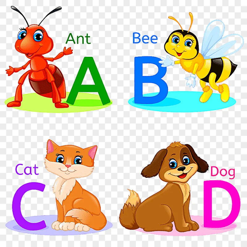 png clipart alphabet illustration cartoon animal cartoon character other