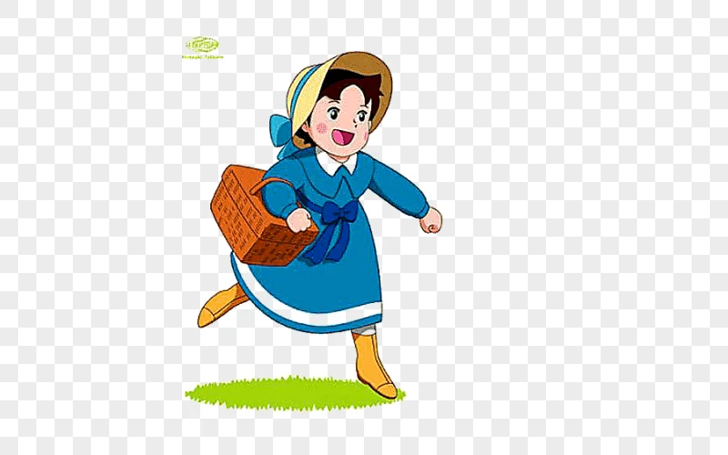 png clipart alps heidi animation animated cartoon television running girl child painted