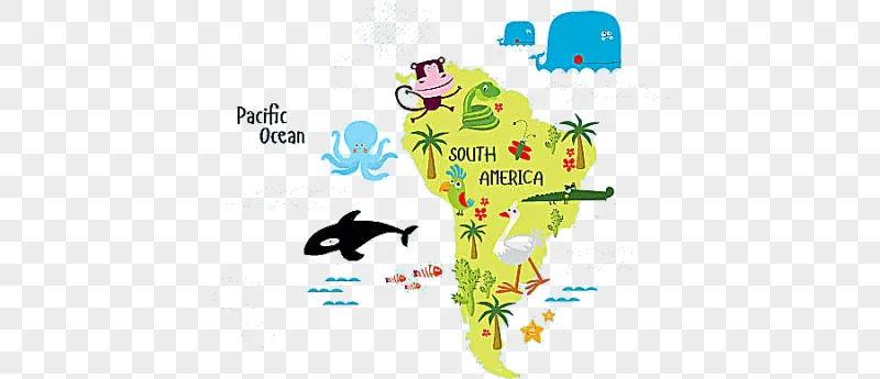 png clipart animal cartoon map of south america web cartoon