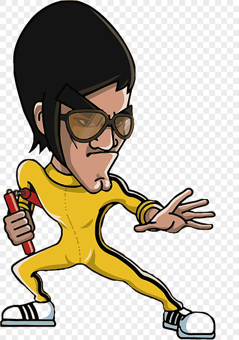 png clipart animated bruce lee t shirt costume kung fu cartoon cosplay cartoon bruce lee c