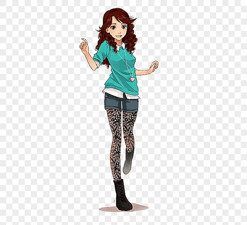 png clipart animated girl illustration drawing painting cartoon street beat girls watercol
