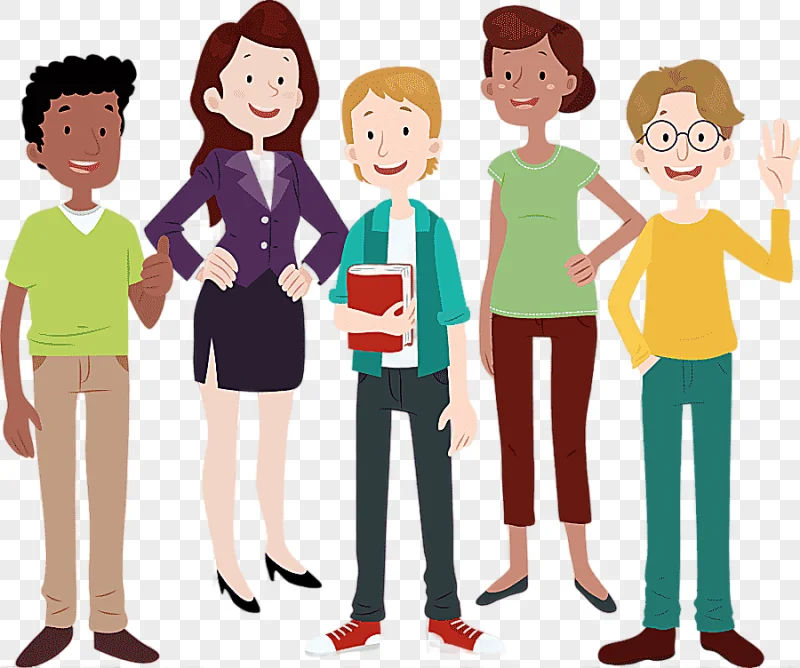 png clipart animation cartoon drawing five people business team business woman child
