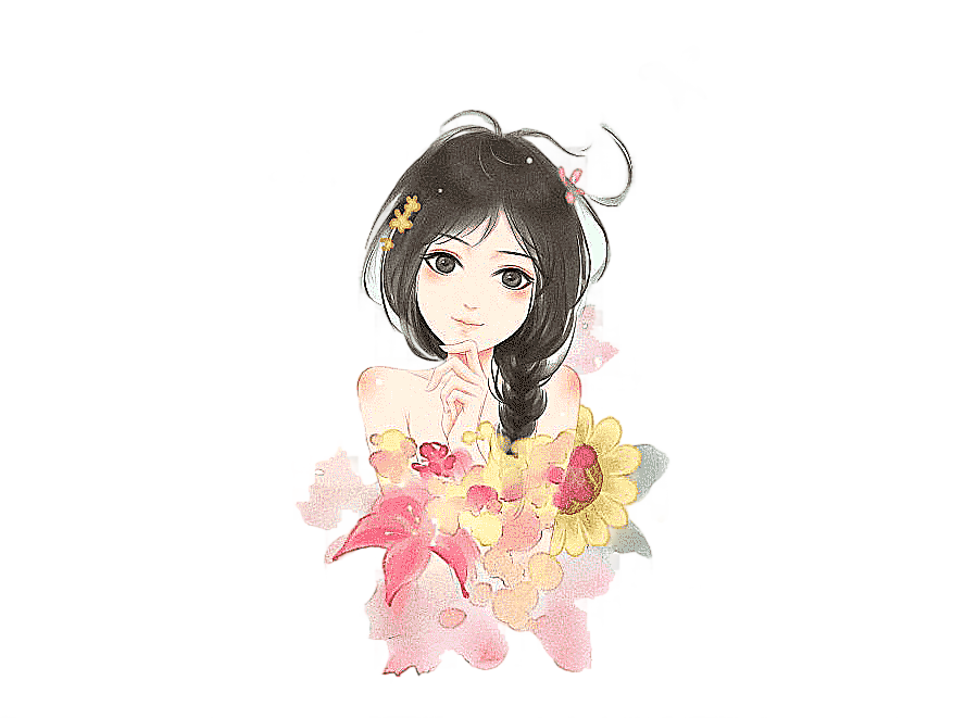 png clipart animation cartoon illustration cartoon girl cg artwork black hair