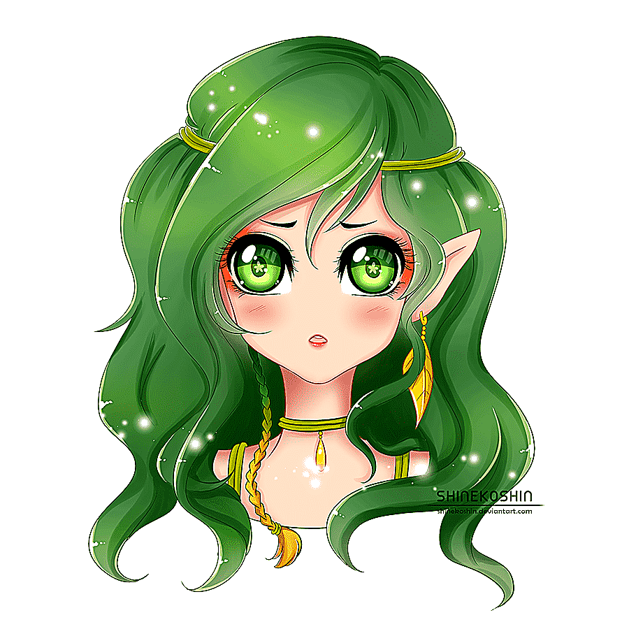 png clipart anime elf cartoon green anime elf chibi