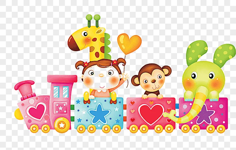 png clipart assorted animals on train illustration paper childrens day frame drawing anima