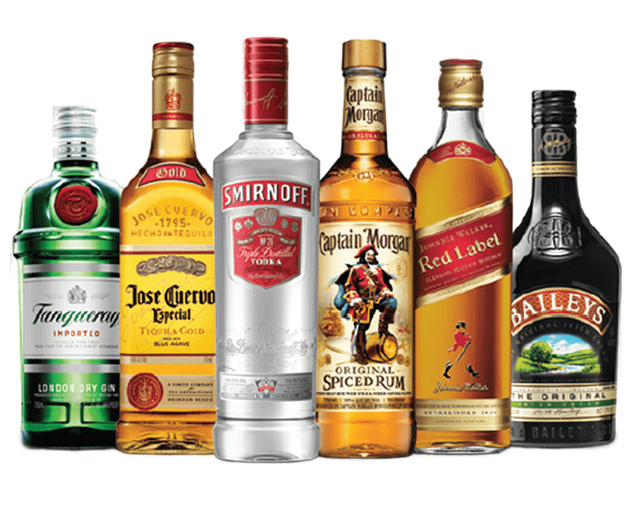 png clipart assorted brand liquor bottles illustration whiskey budweiser distilled beverag
