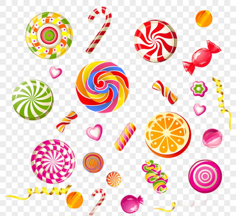 png clipart assorted candies lollipop candy corn cotton candy candy food candies