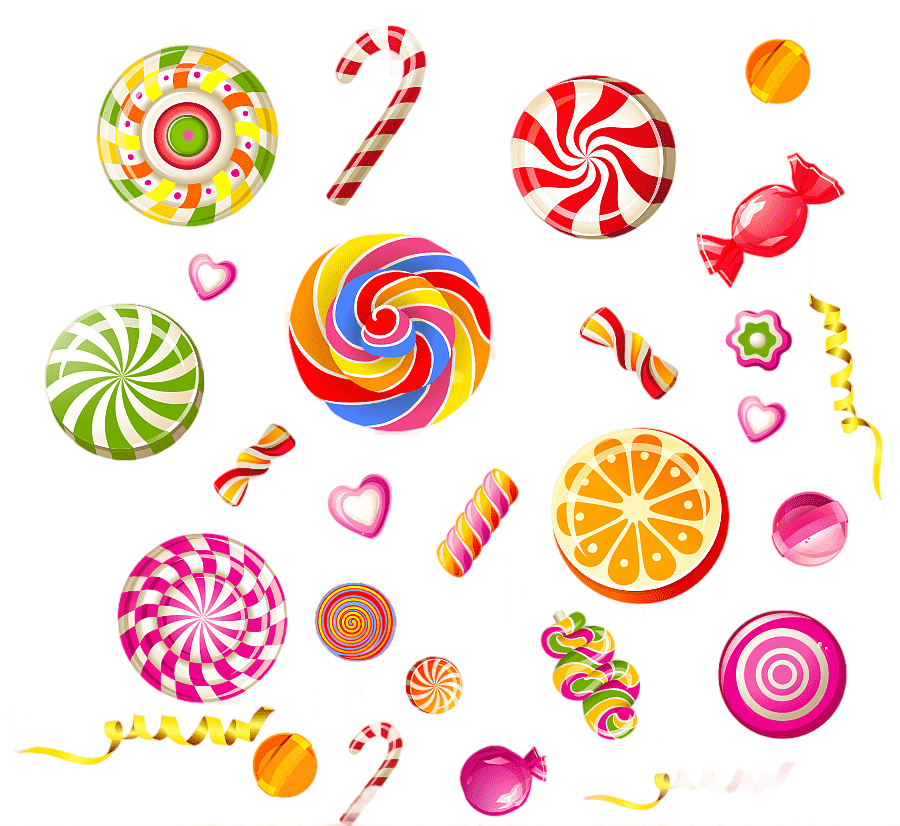 png clipart assorted candies lollipop candy corn cotton candy candy food candies