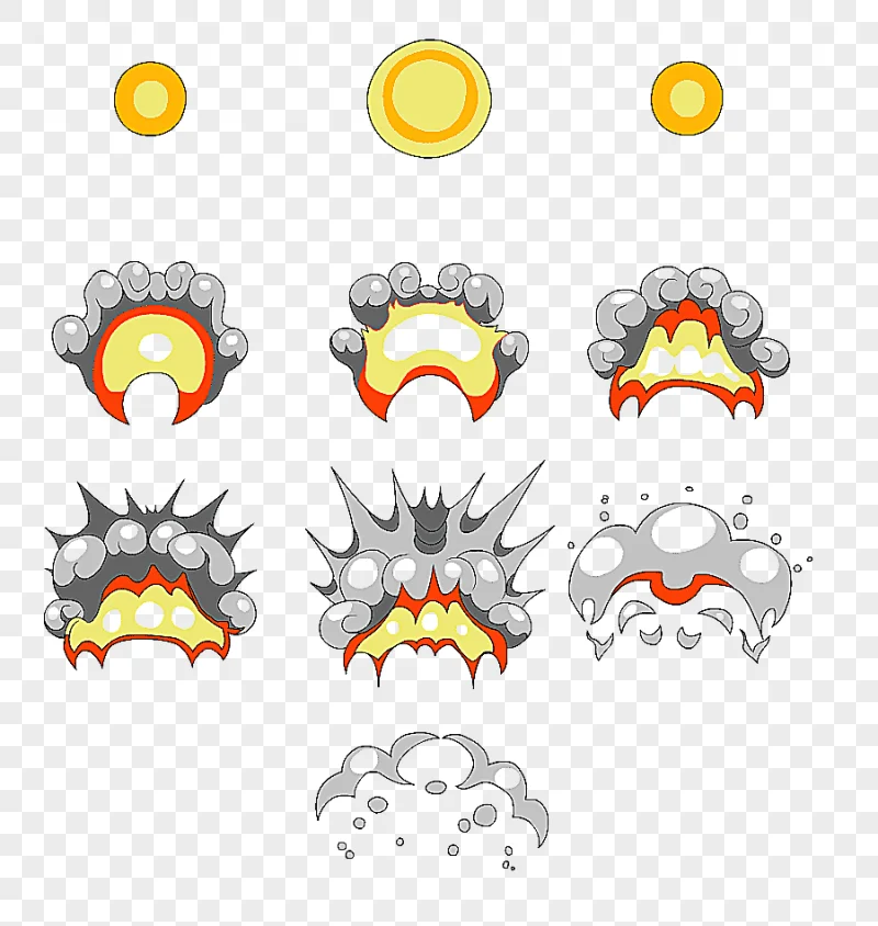 png clipart assorted icons illustration animation sprite explosion cartoon drawing colour