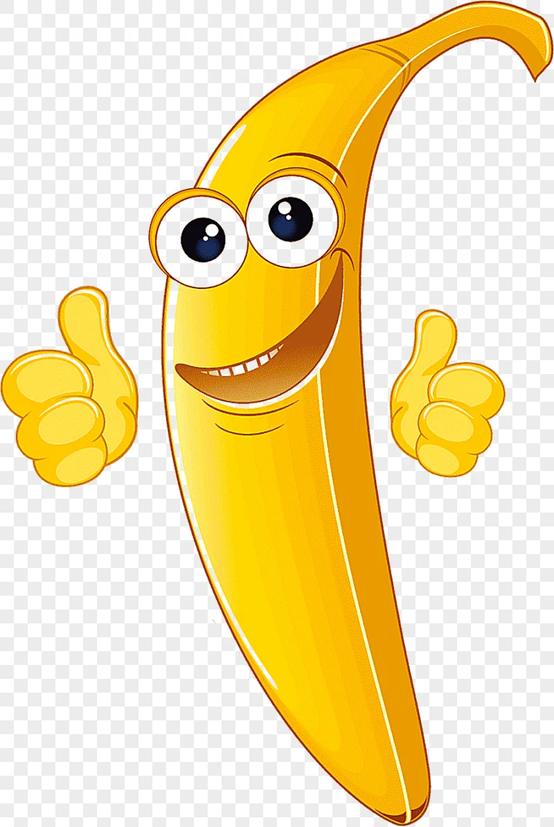 png clipart banana illustration banana cartoon animation smiling banana food banana leaves