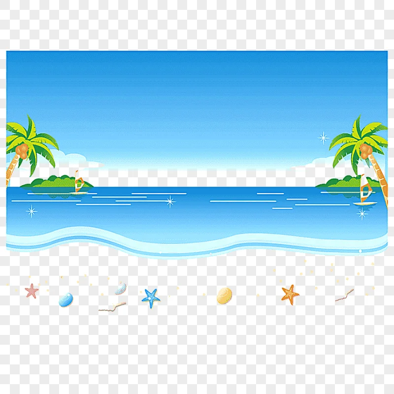 png clipart beach animation cartoon background beach cartoon background material border ca