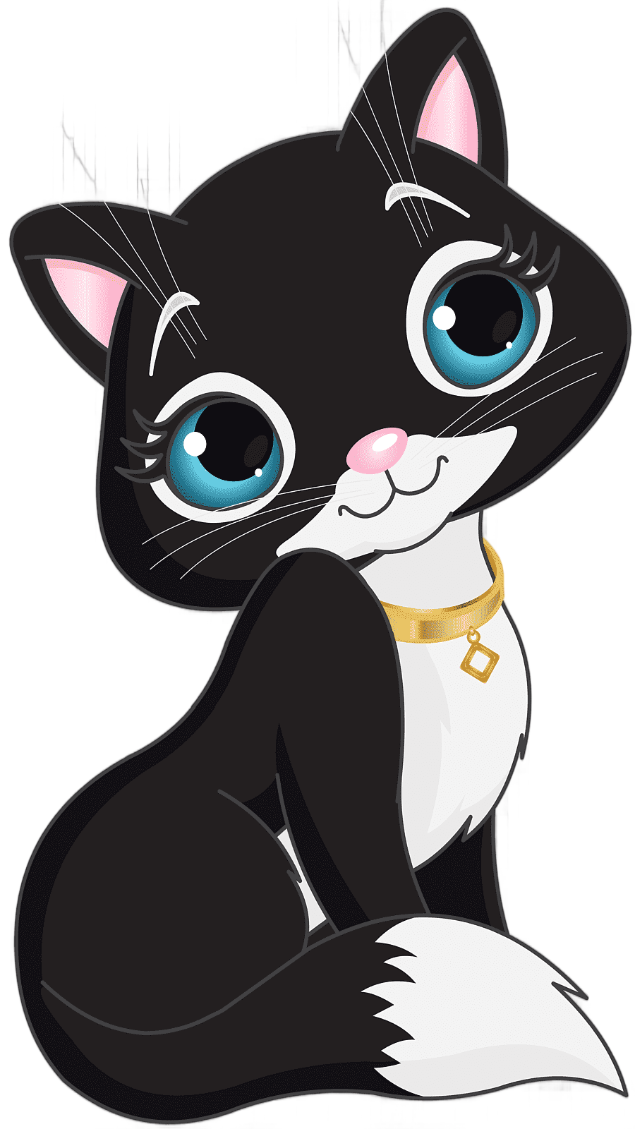 png clipart black and white cat illustration ragdoll siberian cat burmese cat kitten carto