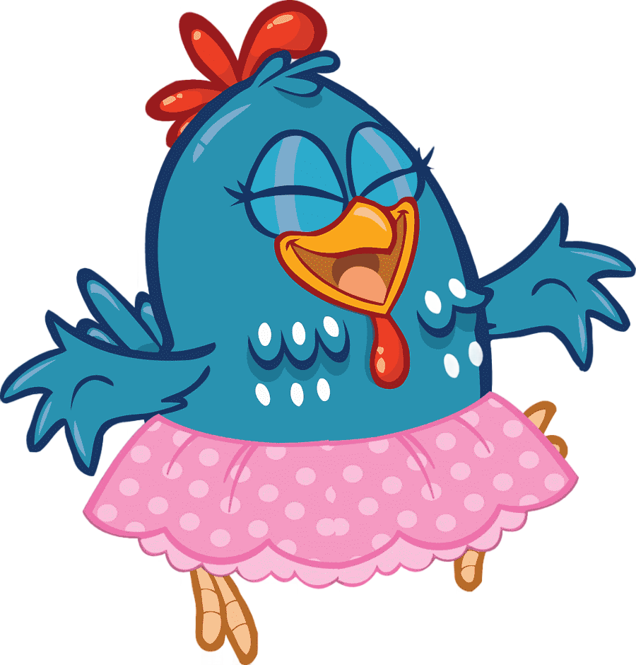 png clipart blue chicken wearing pink skirt art galinha pintadinha e sua turma chicken bor