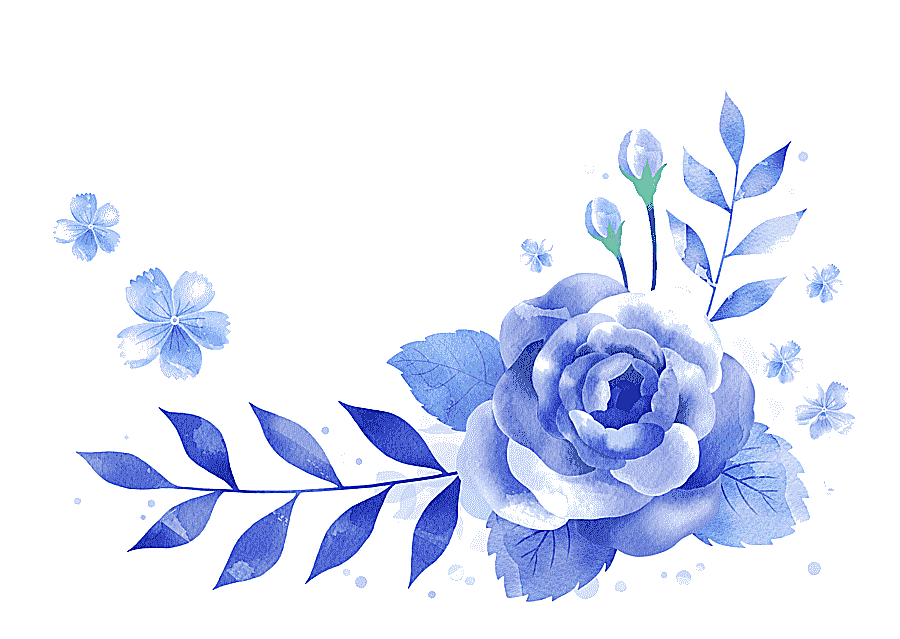 png clipart blue floral decoration borders blue flowers