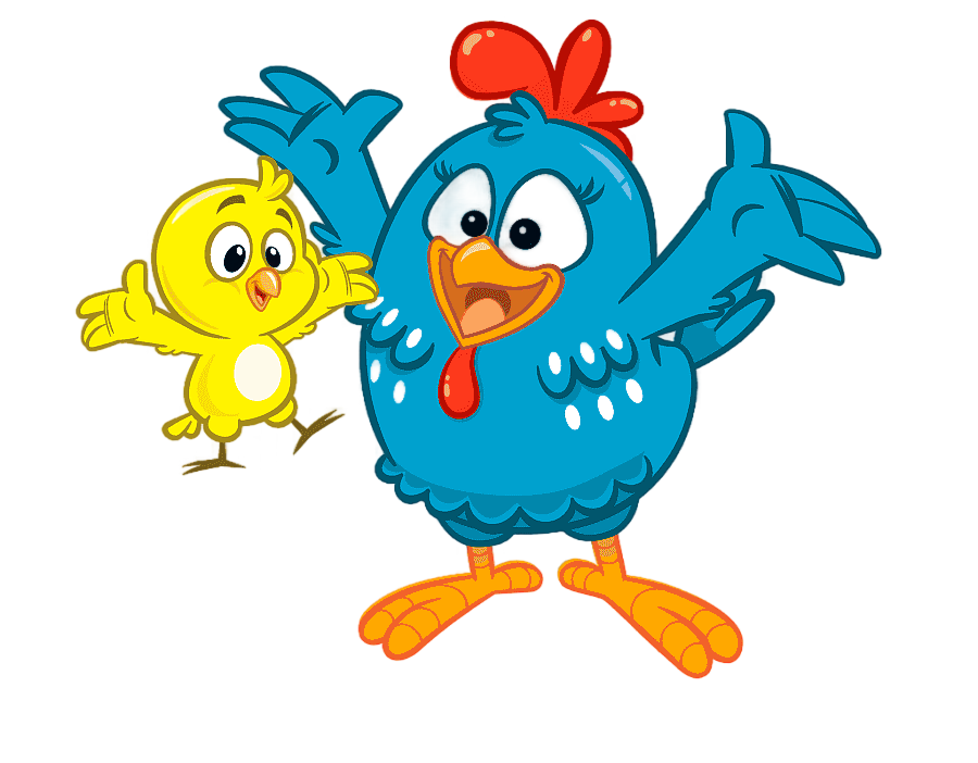 png clipart blue rooster and yellow chick illustration chicken galinha pintadinha la galli