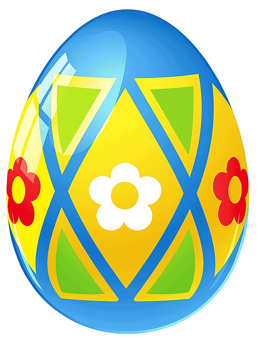 png clipart blue yellow red and green floral egg illustration easter bunny easter egg blue