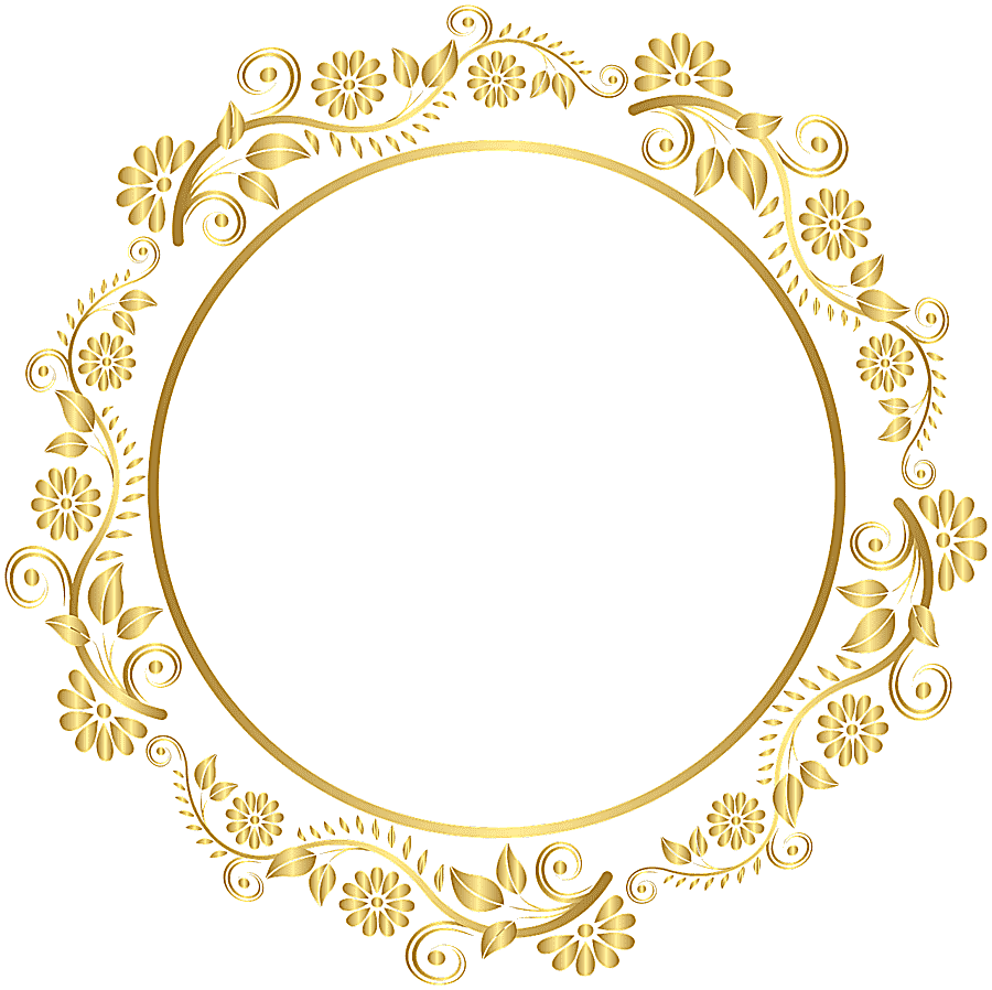 png clipart border frame picture frame floral gold decoration