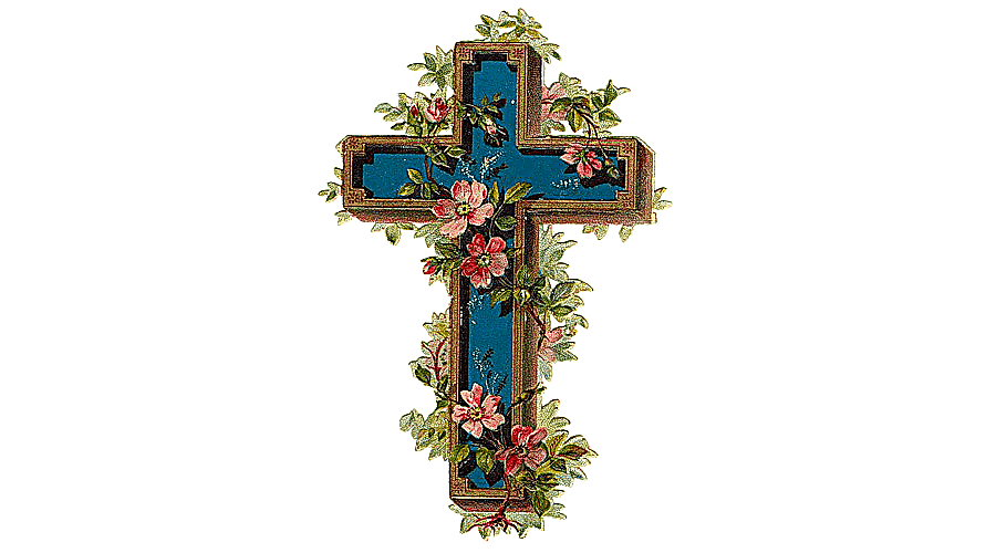 png clipart brown and blue floral cross decor christian cross easter christian cross flowe