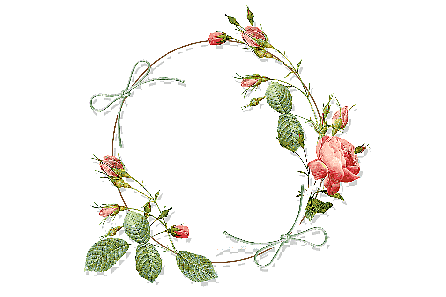 png clipart brown and red floral border frame garden roses flower circle mint flowers wate