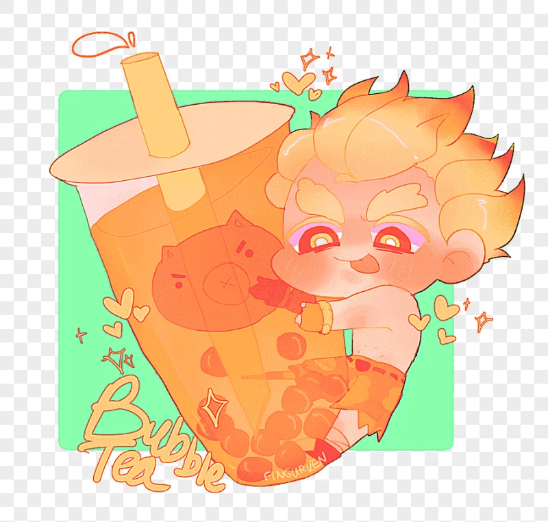 png clipart bubble tea tapioca fan art overwatch tea orange tea