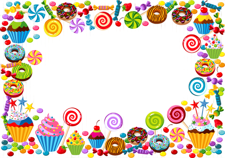 png clipart candy cane bonbon gummy bear candy border multicolored dessert frame border frame