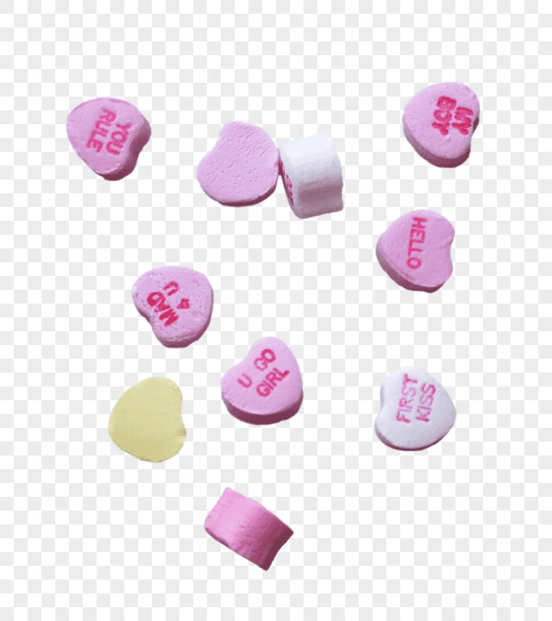png clipart candy hearts s heart shaped pink yellow and white candies
