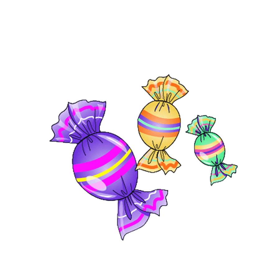 png clipart candy wraps candy cartoon candy watercolor painting purple